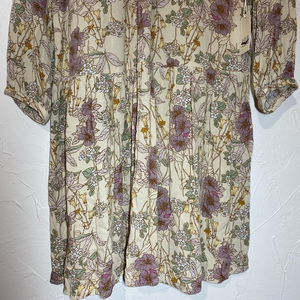 ✅ a.n.a Cottagecore Floral Fall  Dress Tiered with Ruffles Sz Small - Picture 5 of 10